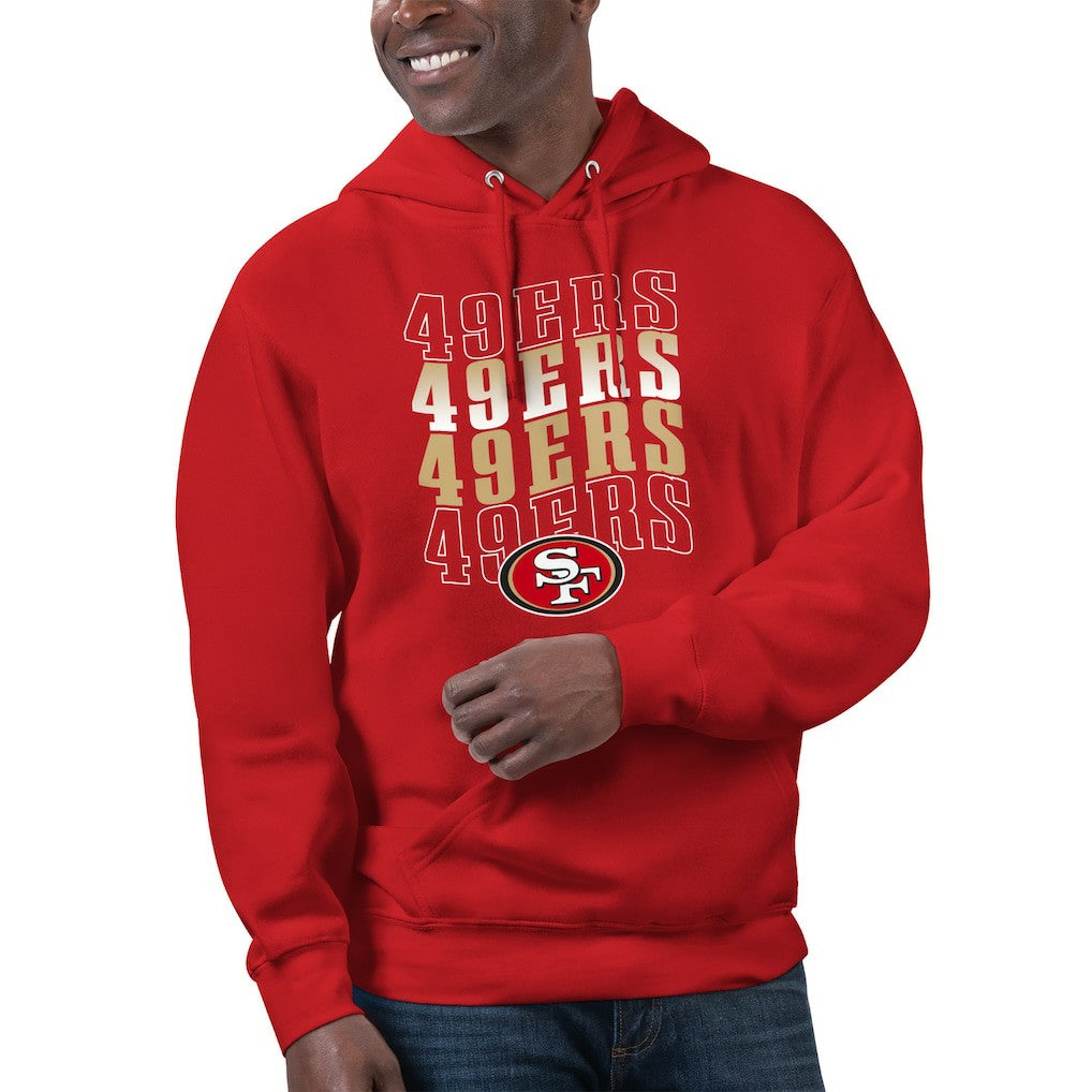Starter Unisex Name Drop Logo Pullover Hoodie - San Francisco 49ers Hoodies