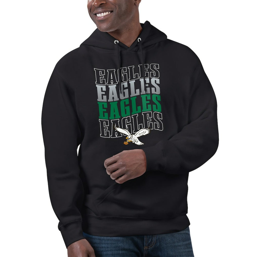Starter Unisex Throwback Name Drop Pullover Hoodie - Philadelphia Eagles Hoodies