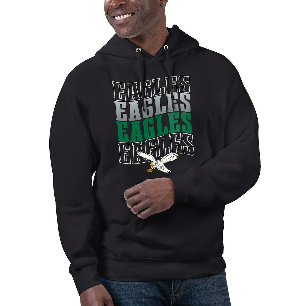 Starter Unisex Throwback Name Drop Pullover Hoodie - Philadelphia Eagles Hoodies
