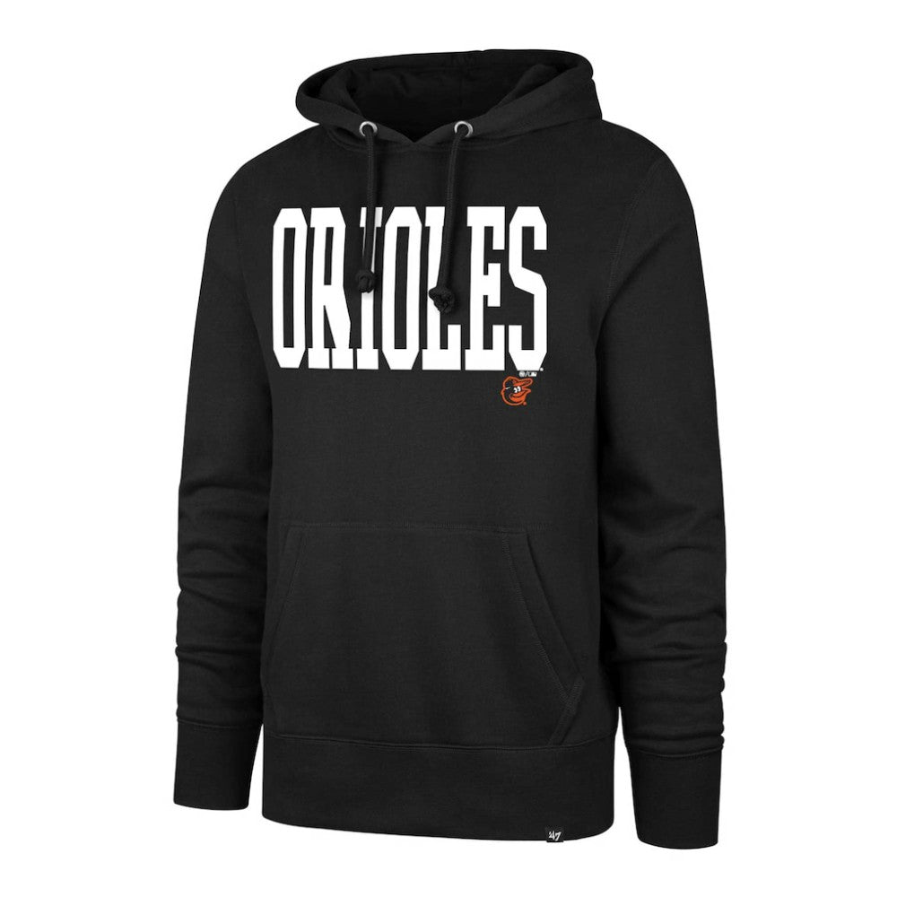 Black Baltimore Orioles '47 Dime Headline Pullover Hoodie