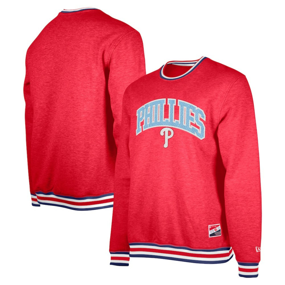 Red Philadelphia Phillies New Era Pullover Sweatshirt