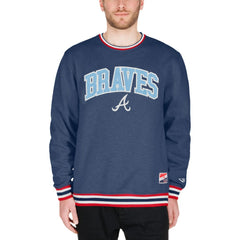 Navy Atlanta Braves New Era Pullover Sweatshirt