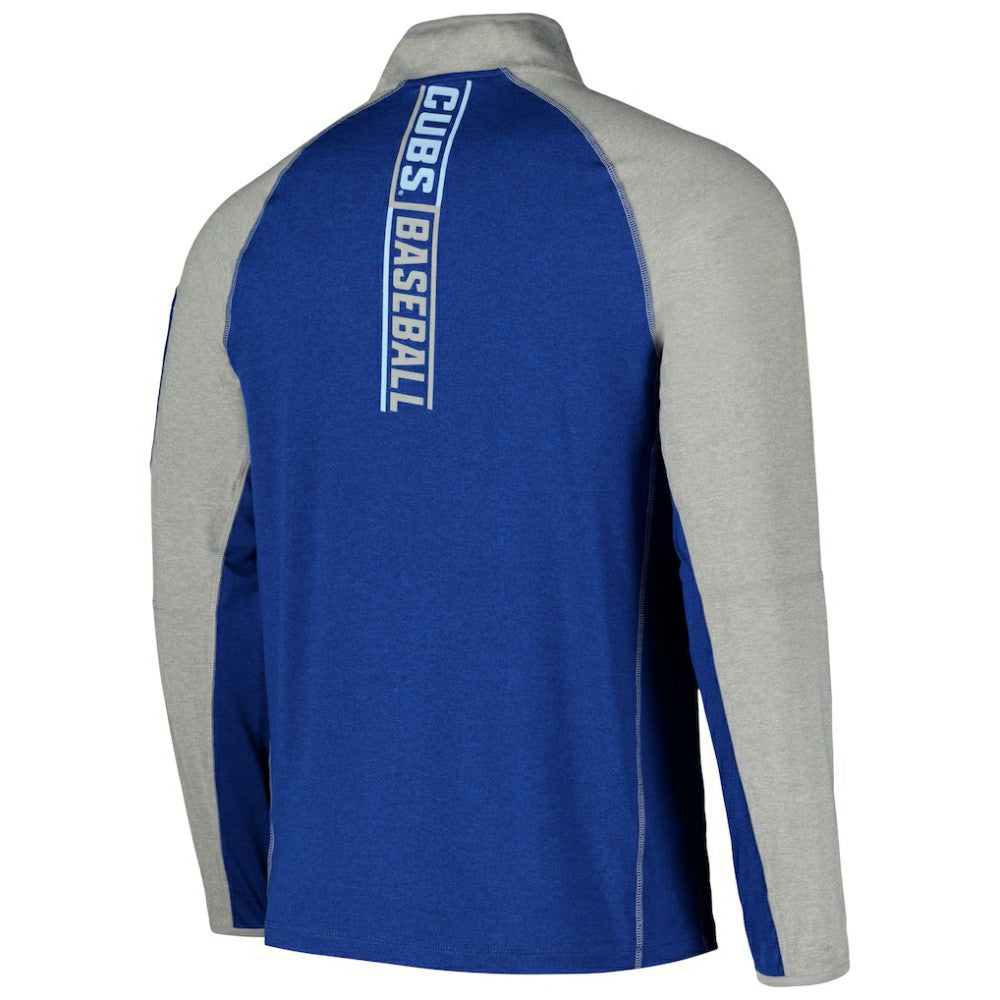 Royal Chicago Cubs New Era Father's Day Raglan Quarter-Zip Top
