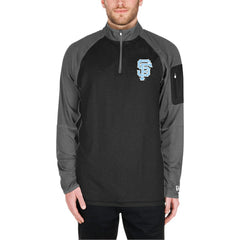 Black San Francisco Giants New Era Father's Day Raglan Quarter-Zip Top
