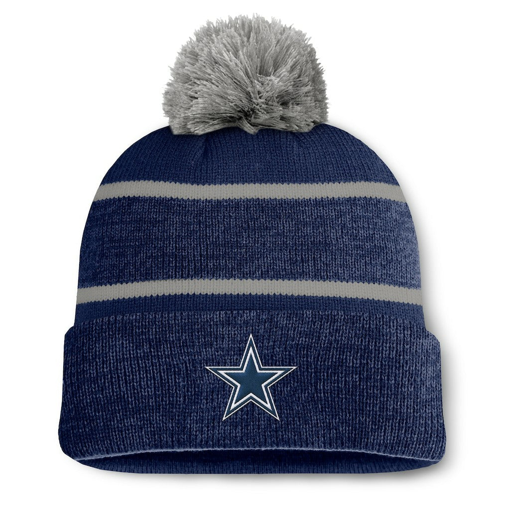 Fundamentals Holding Cuffed Knit Hat with Pom - Dallas Cowboys Hats