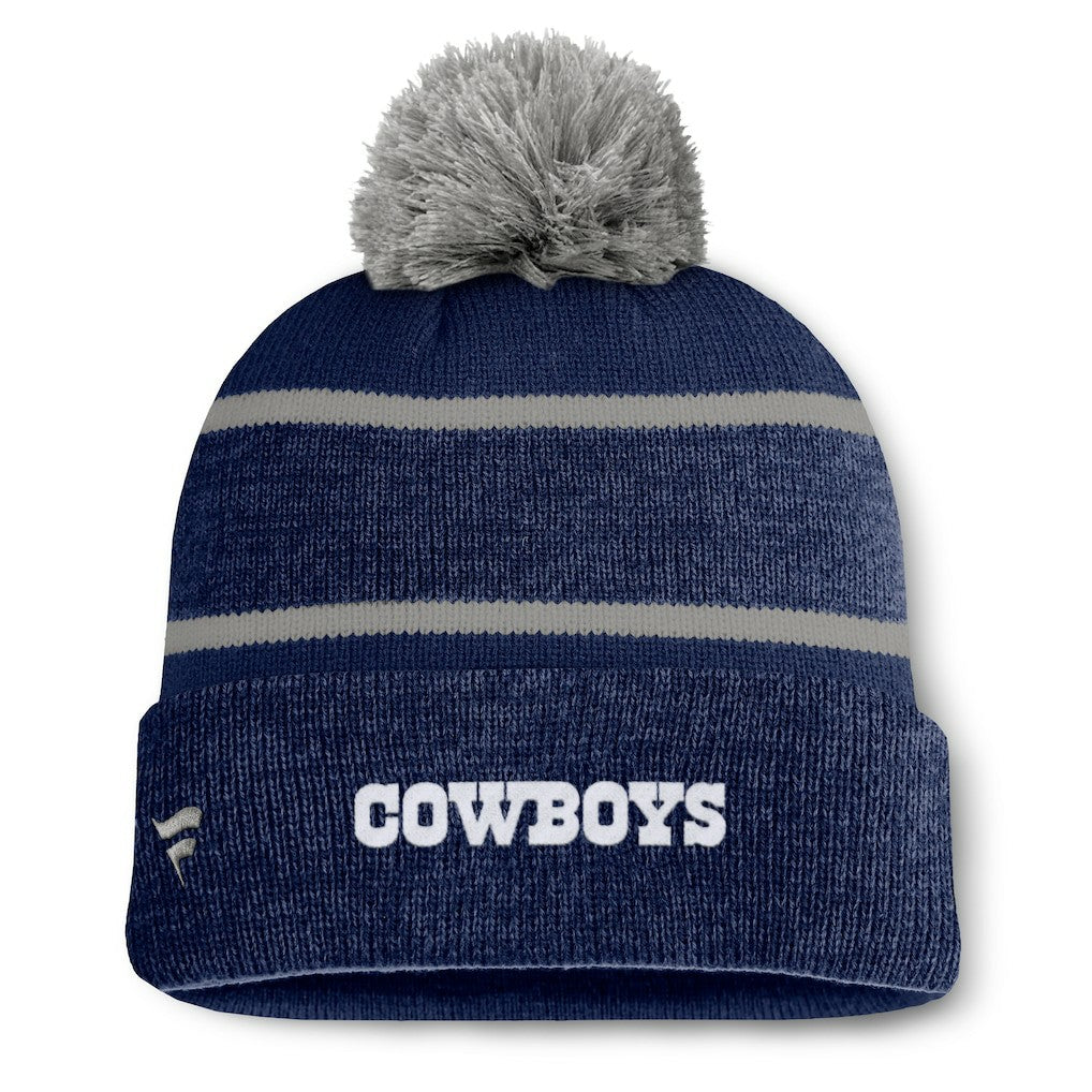 Fundamentals Holding Cuffed Knit Hat with Pom - Dallas Cowboys Hats