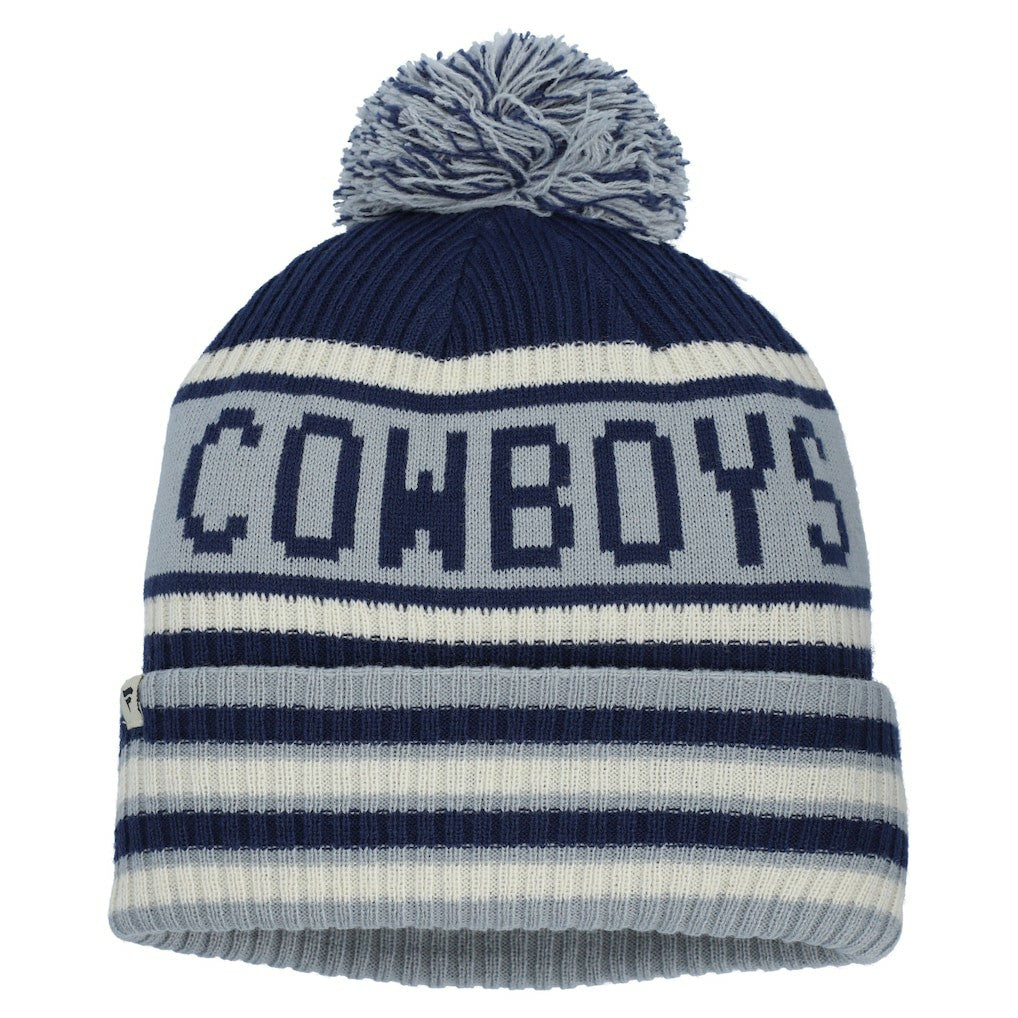 Heritage Blindside Cuffed Knit Hat with Pom - Dallas Cowboys Hats