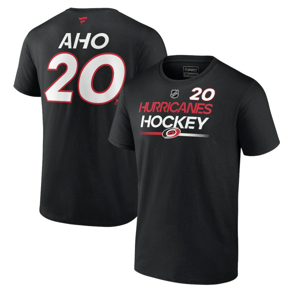NHL Sebastian Aho Carolina Hurricanes Fanatics  Authentic Pro Prime Name & Number T-Shirt