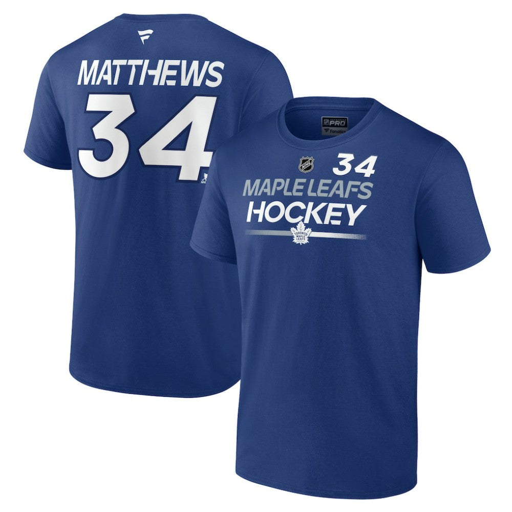 NHL Auston Matthews Toronto Maple Leafs Fanatics  Authentic Pro Prime Name & Number T-Shirt