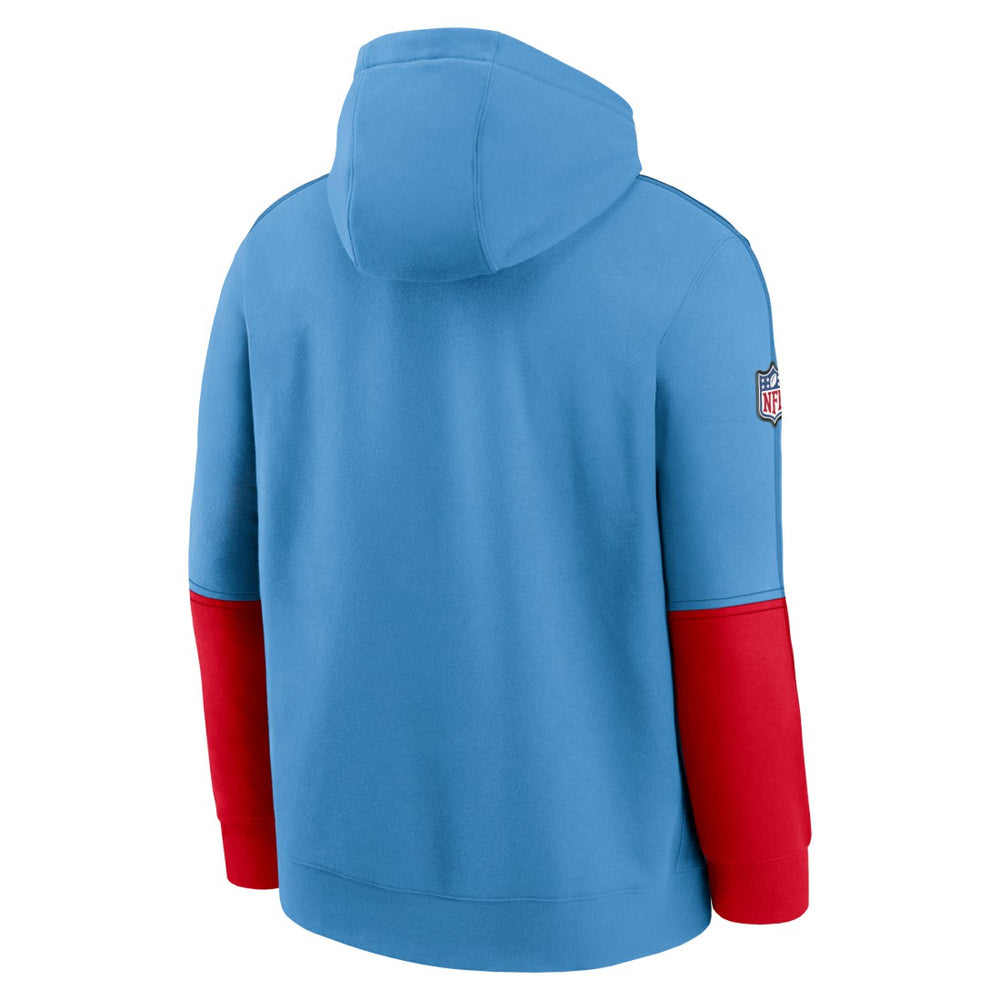 Oilers Throwback Alternate Logo Club Tri-Blend Pullover Hoodie - Tennessee Titans Hoodies