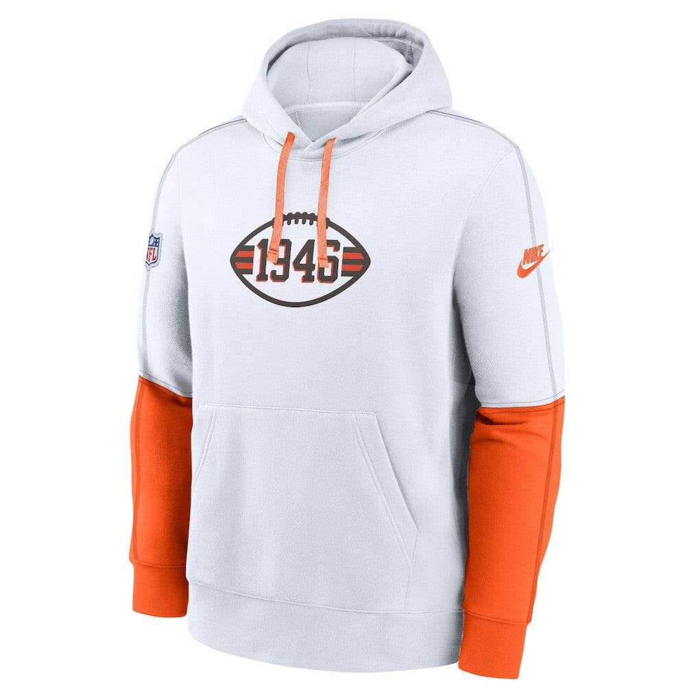 Throwback Logo Club Tri-Blend Pullover Hoodie - Cleveland Browns Hoodies