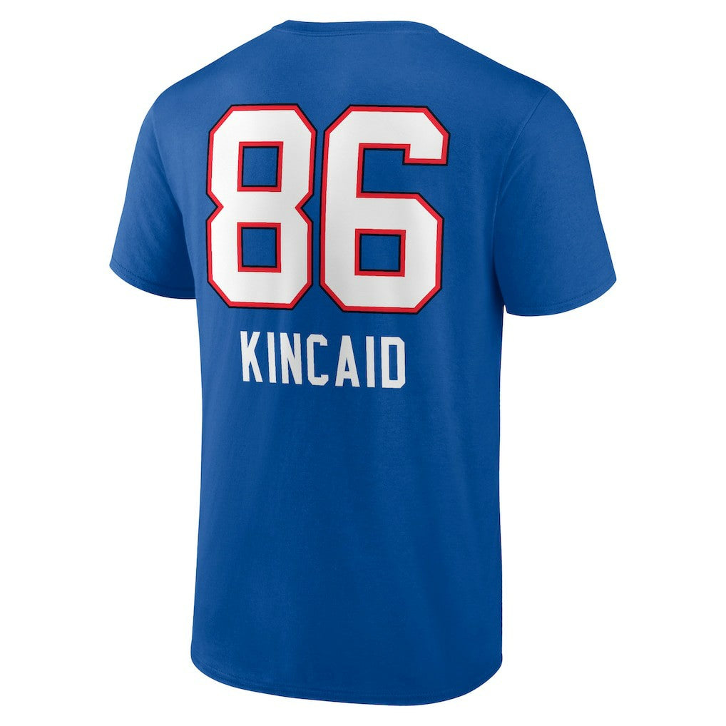 Dalton Kincaid  Team Wordmark Player Name & Number T-Shirt - Buffalo Bills T-shirts
