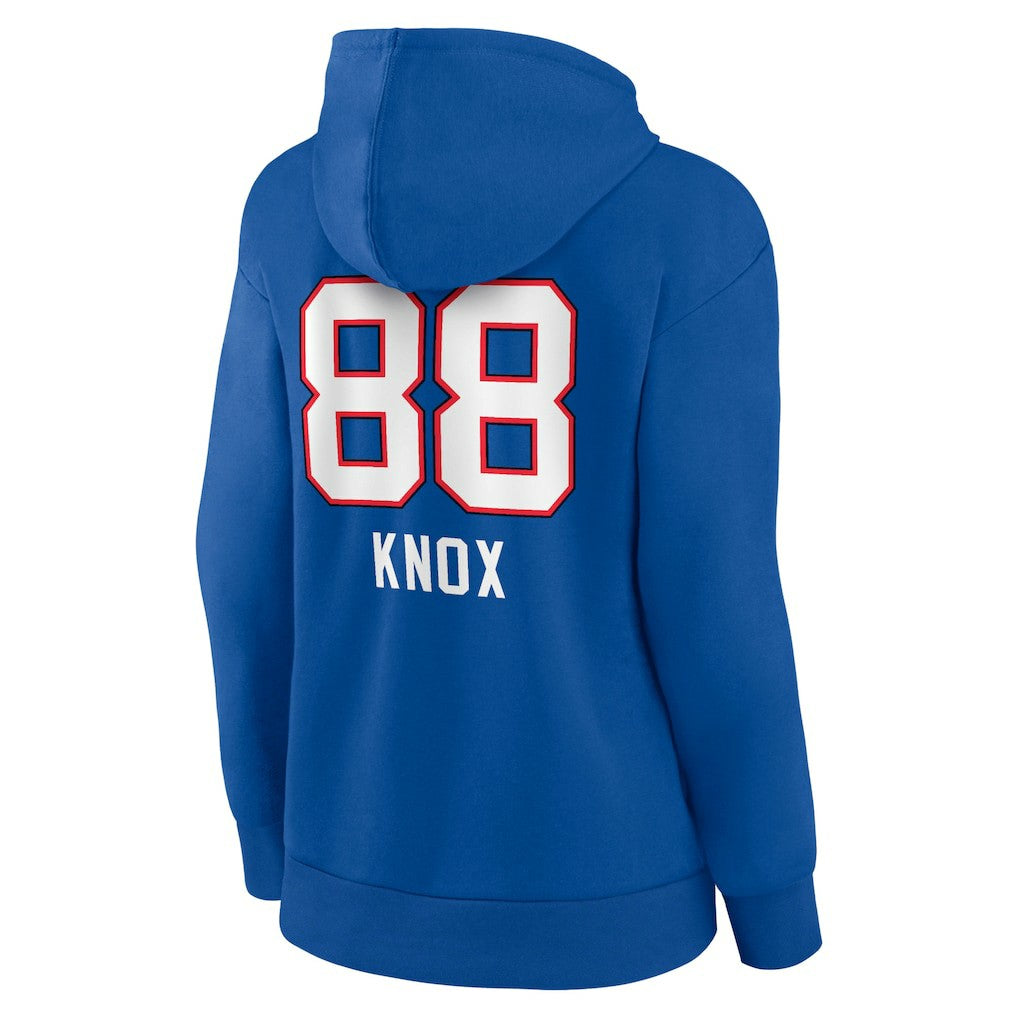 Dawson Knox  Women's Team Wordmark Player Name & Number Pullover Hoodie - Buffalo Bills Hoodies