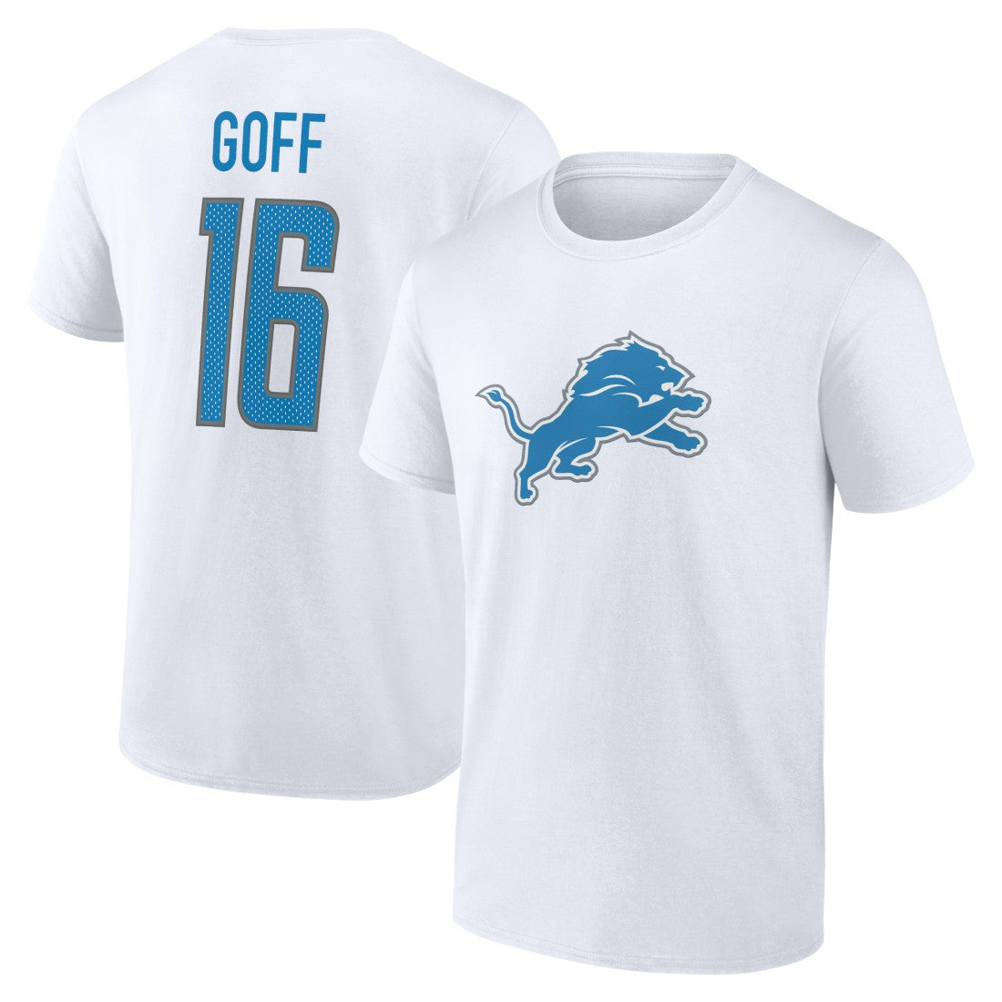 Jared Goff  Icon Player Name & Number T-Shirt - Detroit Lions T-shirts