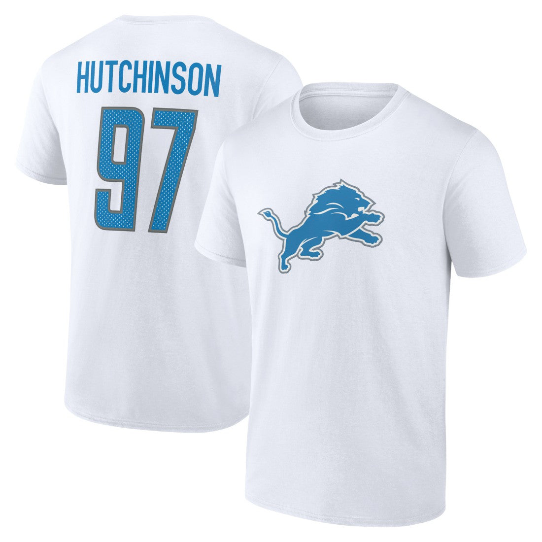Aidan Hutchinson  Icon Player Name & Number T-Shirt - Detroit Lions T-shirts