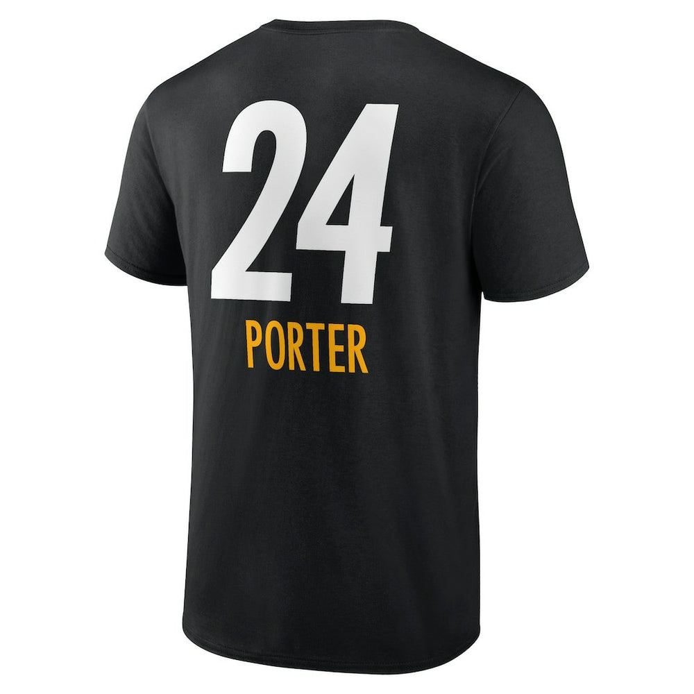 Joey Porter Jr.  Team Wordmark Player Name & Number T-Shirt - Pittsburgh Steelers T-shirts