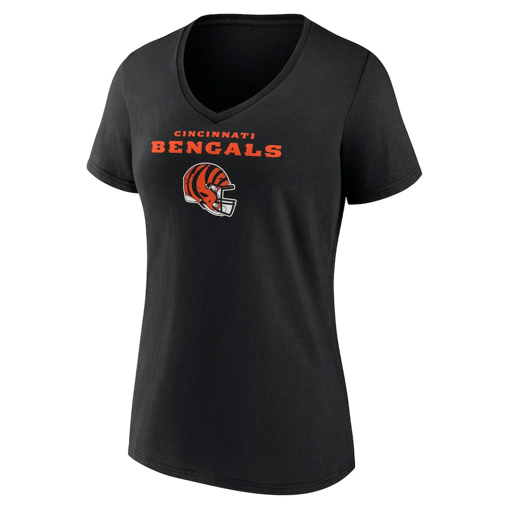 Cam Taylor-Britt  Women's Team Wordmark Player Name & Number V-Neck T-Shirt - Cincinnati Bengals T-shirts