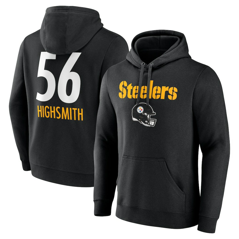 Alex Highsmith  Team Wordmark Player Name & Number Pullover Hoodie - Pittsburgh Steelers Hoodies