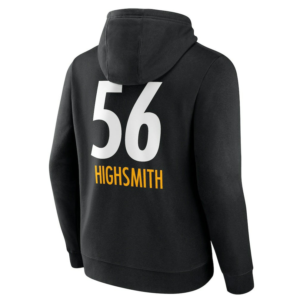Alex Highsmith  Team Wordmark Player Name & Number Pullover Hoodie - Pittsburgh Steelers Hoodies