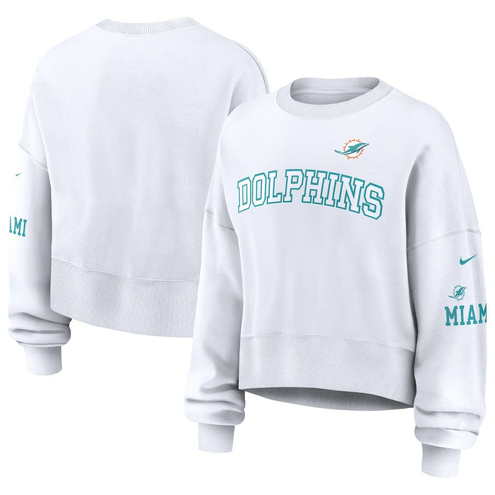 Women's Oversized Pullover Sweatshirt - Miami Dolphins Pullover