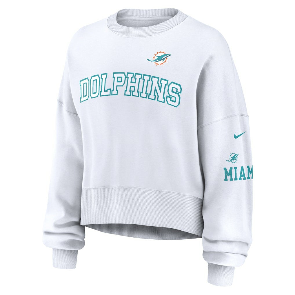 Women's Oversized Pullover Sweatshirt - Miami Dolphins Pullover