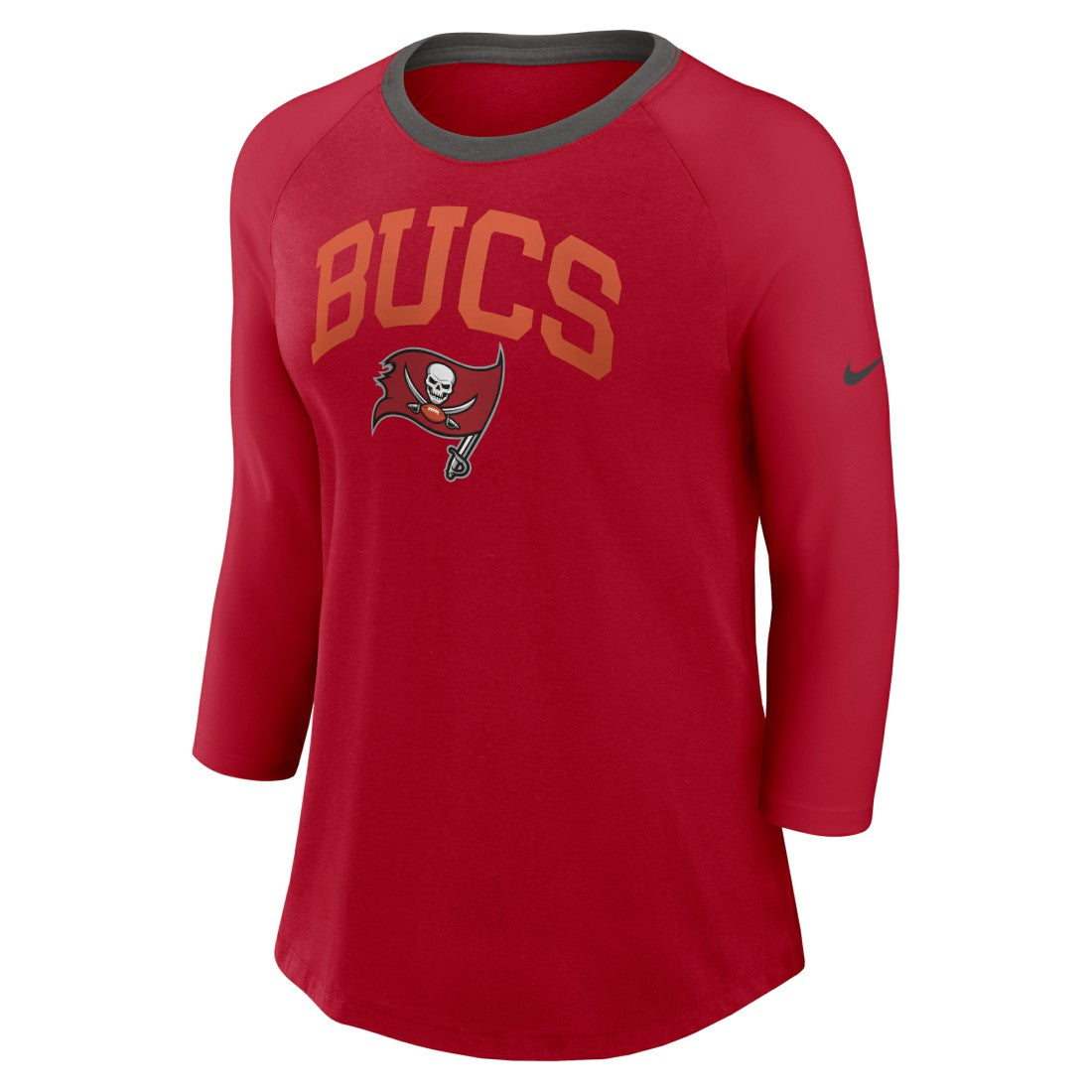 Women's 3/4 Sleeve Raglan Fashion Top - Tampa Bay Buccaneers Tops