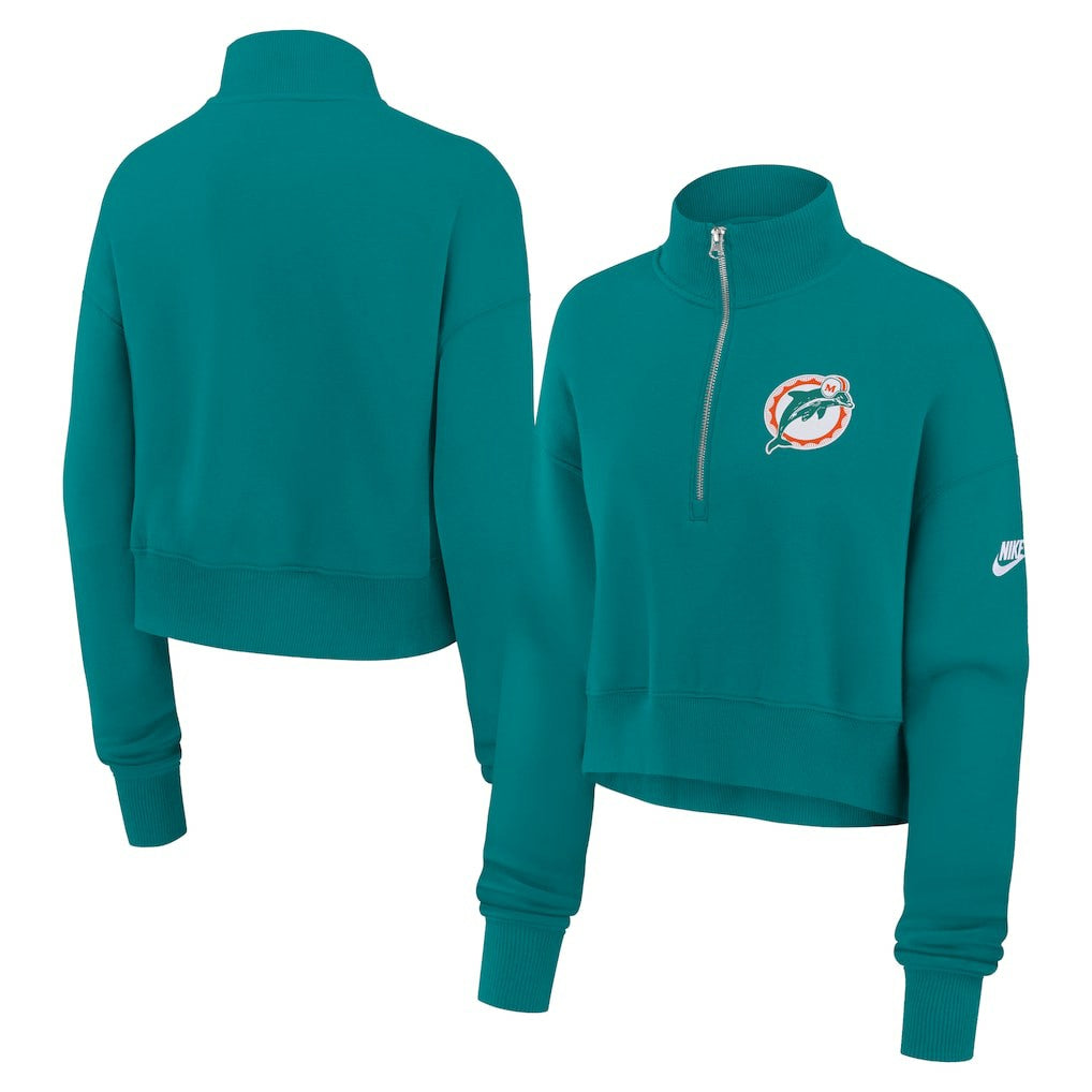Women's Rewind Phoenix Half-Zip Sweatshirt - Miami Dolphins Sweatshirts