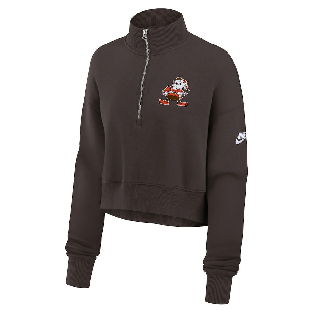 Women's Rewind Phoenix Half-Zip Sweatshirt - Cleveland Browns Sweatshirts
