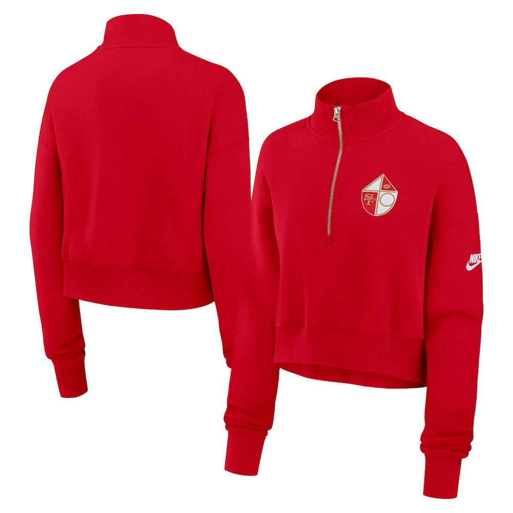Women's Rewind Phoenix Half-Zip Sweatshirt - San Francisco 49ers Sweatshirts