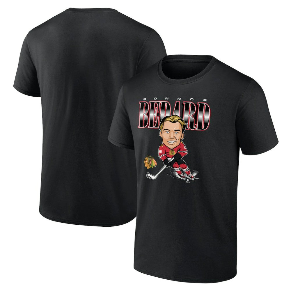 NHL Connor Bedard Chicago Blackhawks Fanatics Player Caricature T-Shirt
