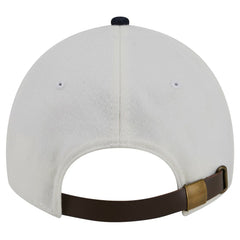 Cream Atlanta Braves New Era Leather Strap 9TWENTY Adjustable Hat