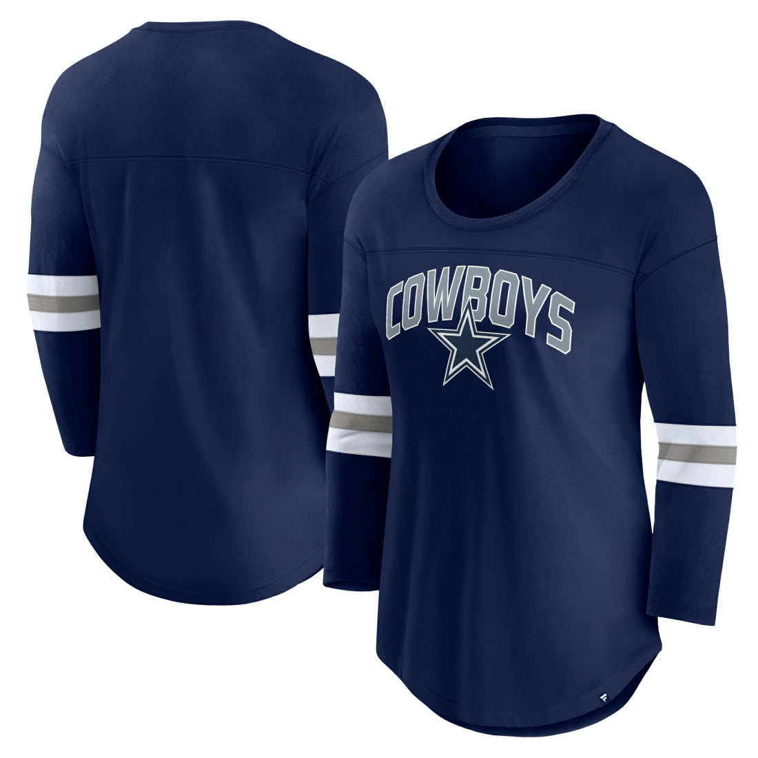 Women's First Team Arch Logo 3/4 Sleeve T-Shirt - Dallas Cowboys T-shirts