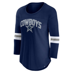 Women's First Team Arch Logo 3/4 Sleeve T-Shirt - Dallas Cowboys T-shirts