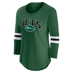 Women's First Team Arch Logo 3/4 Sleeve T-Shirt - New York Jets T-shirts