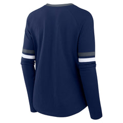 Women's Won and Done Lace-Up Long Sleeve Fashion Top - Dallas Cowboys Tops