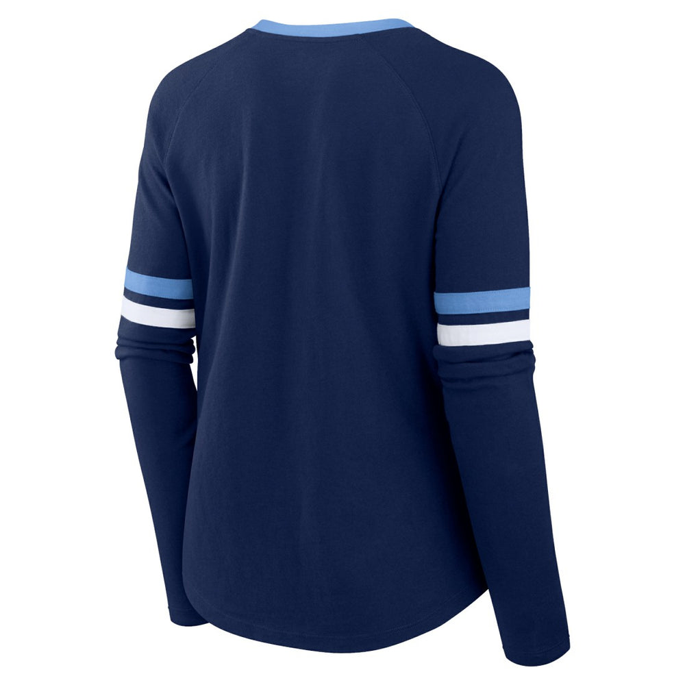 Women's Won and Done Lace-Up Long Sleeve Fashion Top - Tennessee Titans Tops