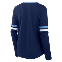 Women's Won and Done Lace-Up Long Sleeve Fashion Top - Tennessee Titans Tops