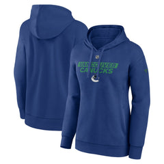 NHL Vancouver Canucks Fanatics Women's Authentic Pro Core Primary Fleece Pullover Hoodie
