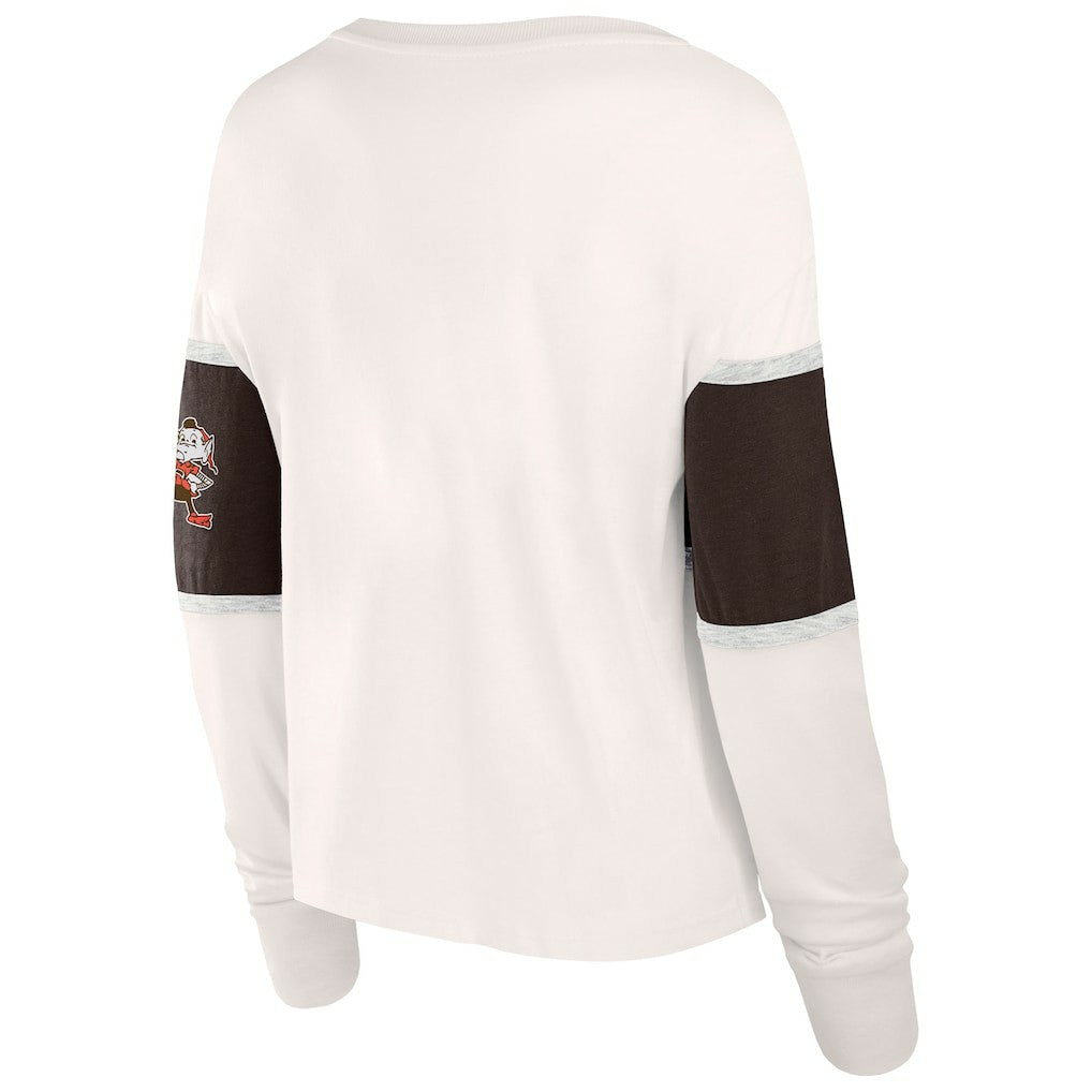 Women's Antique Block Long Sleeve T-Shirt - Cleveland Browns T-shirts