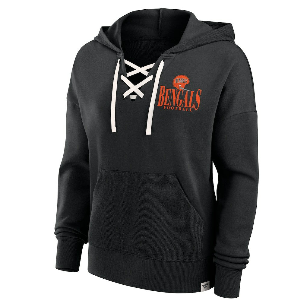 Women's Blitz Left Lace-Up Pullover Hoodie - Cincinnati Bengals Hoodies