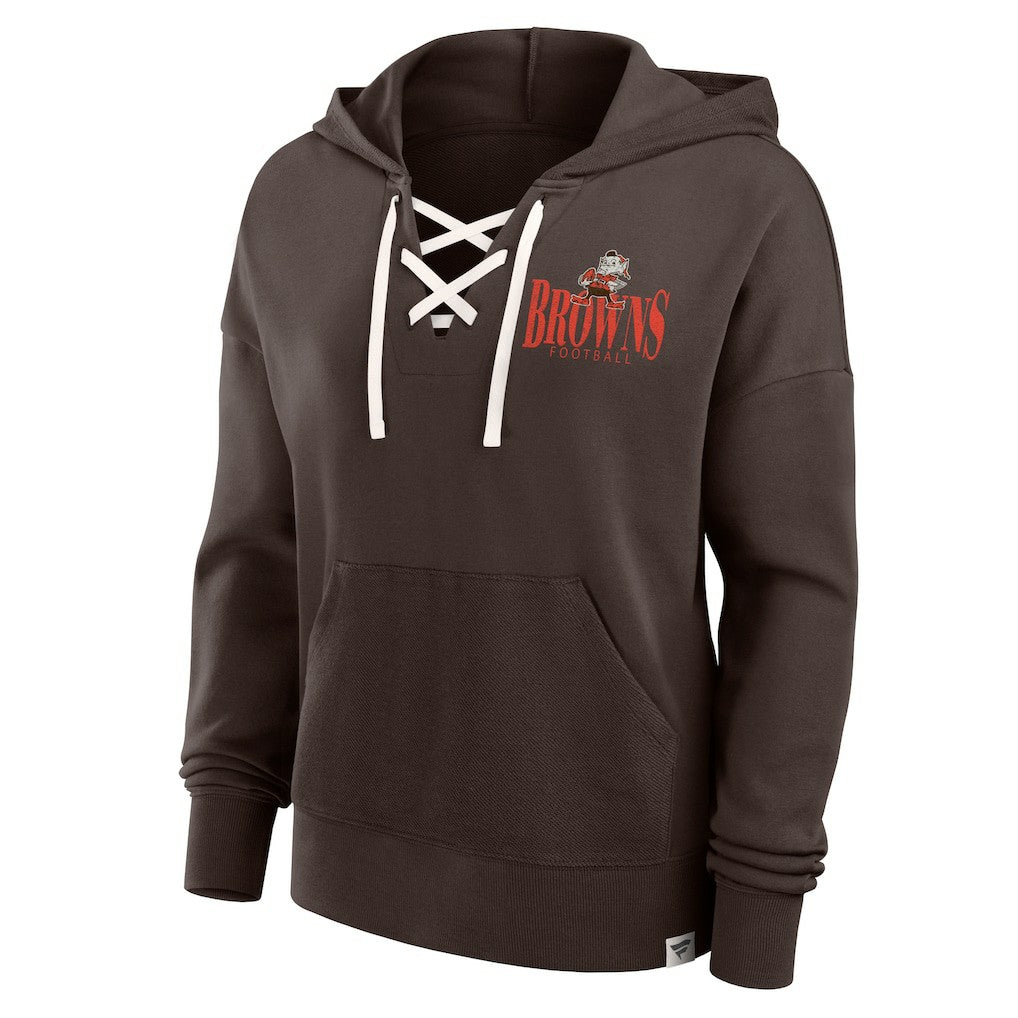 Women's Blitz Left Lace-Up Pullover Hoodie - Cleveland Browns Hoodies