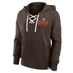 Women's Blitz Left Lace-Up Pullover Hoodie - Cleveland Browns Hoodies