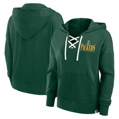 Women's Blitz Left Lace-Up Pullover Hoodie - Green Bay Packers Hoodies