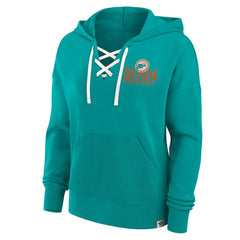 Women's Blitz Left Lace-Up Pullover Hoodie - Miami Dolphins Hoodies