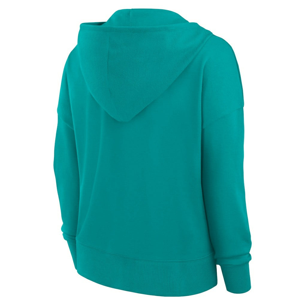 Women's Blitz Left Lace-Up Pullover Hoodie - Miami Dolphins Hoodies