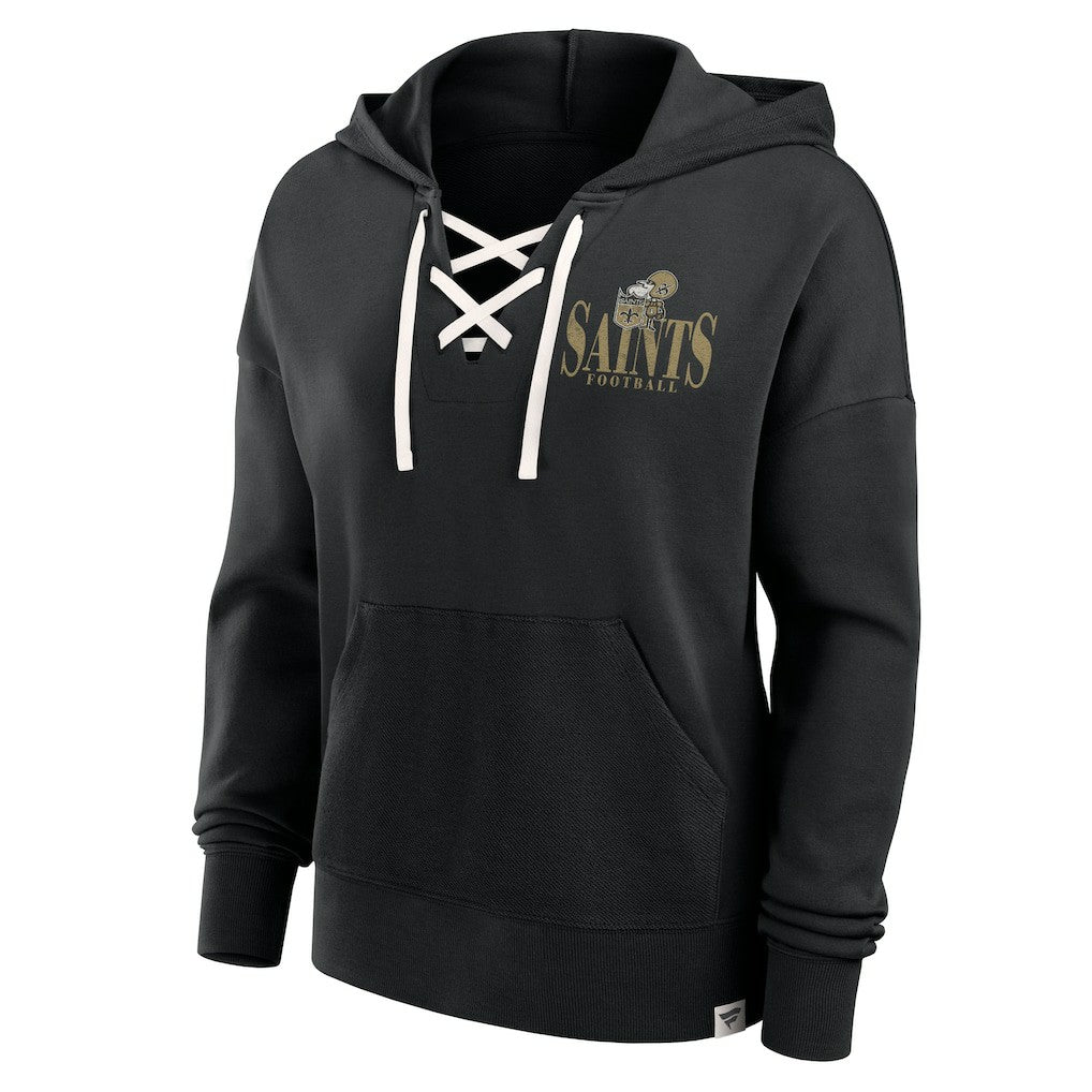 Women's Blitz Left Lace-Up Pullover Hoodie - New Orleans Saints Hoodies