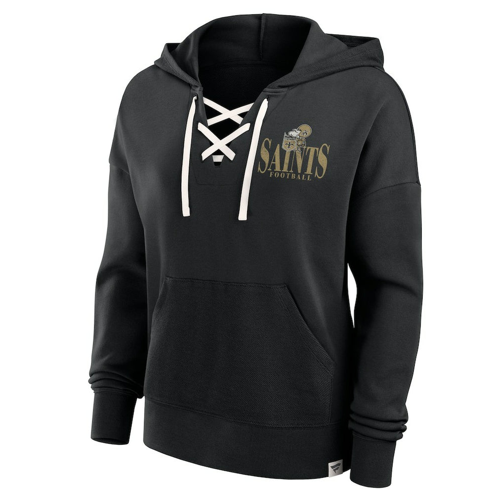 Women's Blitz Left Lace-Up Pullover Hoodie - New Orleans Saints Hoodies