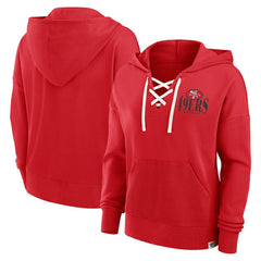 Women's Blitz Left Lace-Up Pullover Hoodie - San Francisco 49ers Hoodies