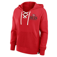 Women's Blitz Left Lace-Up Pullover Hoodie - San Francisco 49ers Hoodies