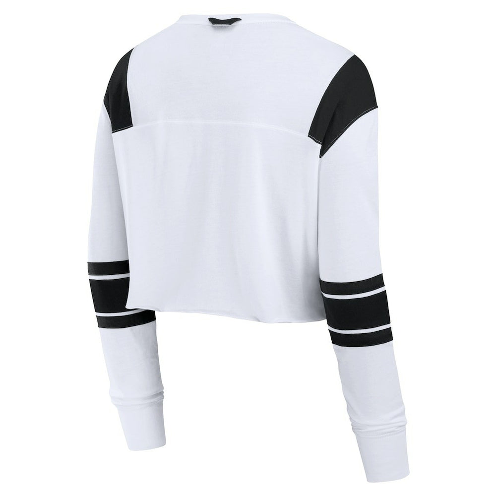 Women's Stretch Cropped Fashion Long Sleeve T-Shirt - Jacksonville Jaguars T-shirts